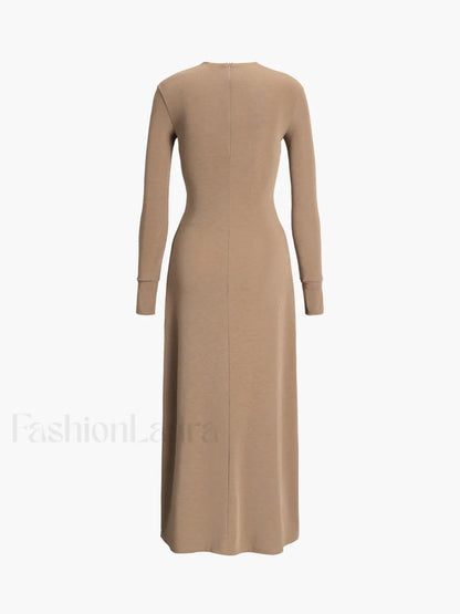 Criss Cross Cut Trendy Out Long Dress