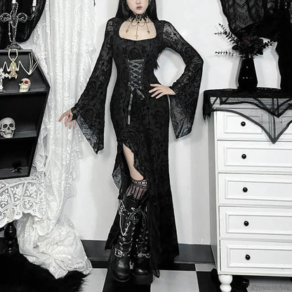 Cross Soft Long Sleeved Midi Dress