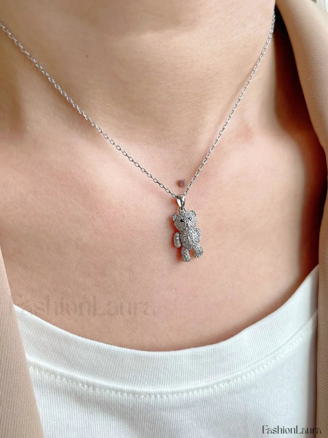 Crystal Bear Necklace