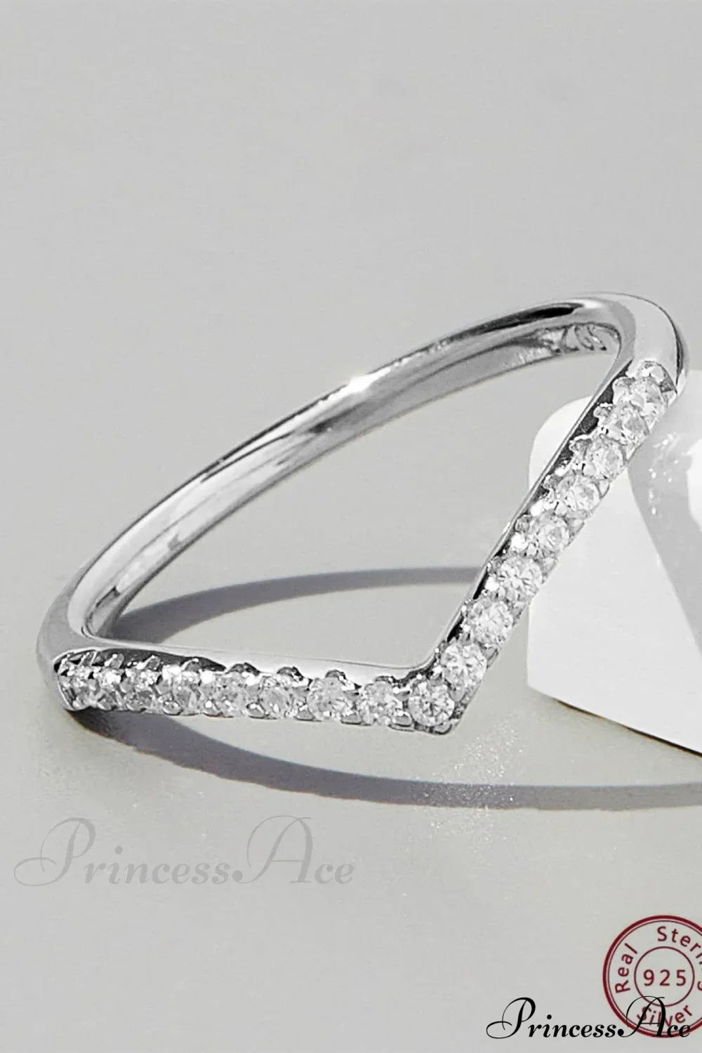 Cubic Zirconia Decor Silver Ring