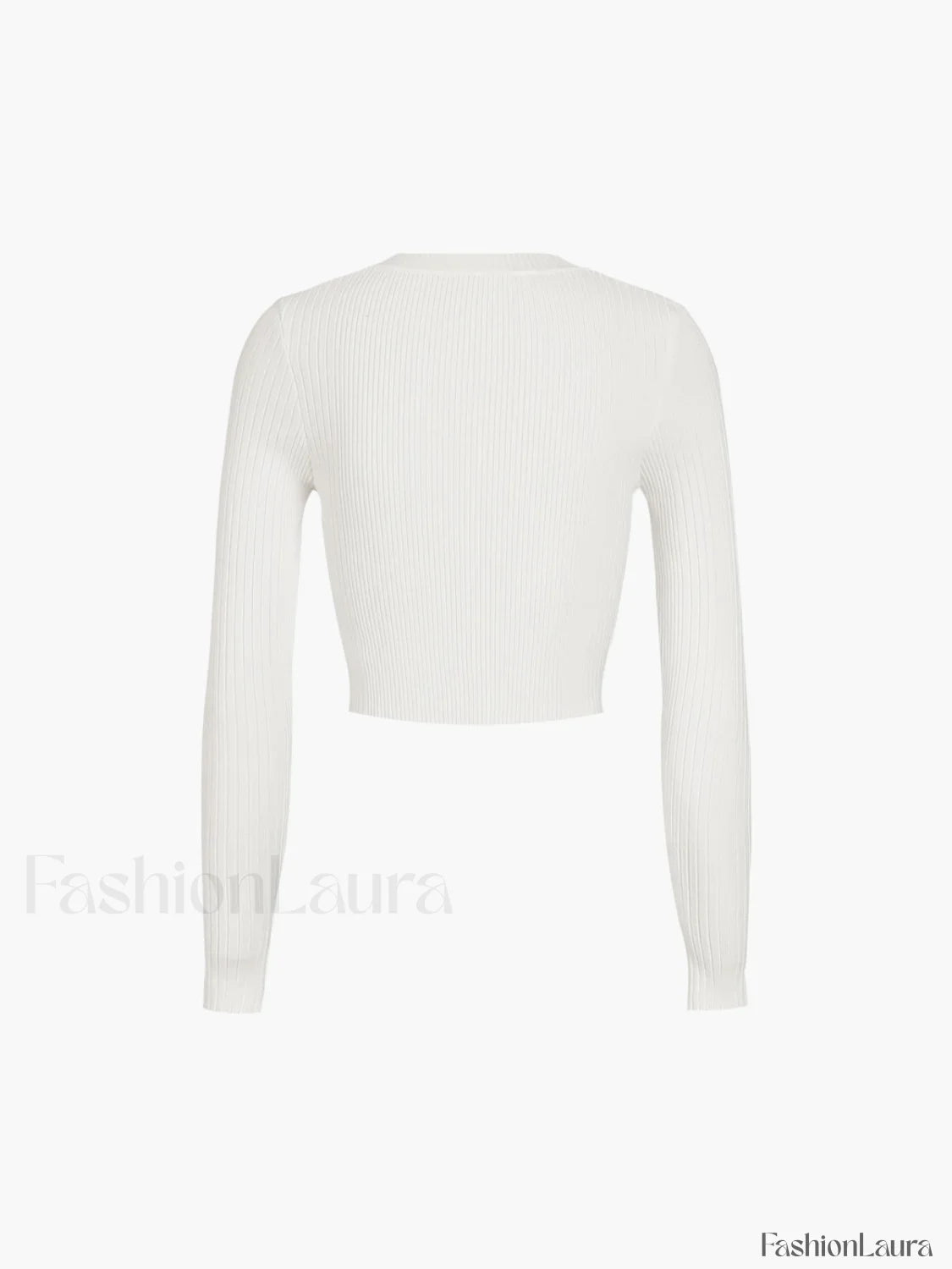 Cutout Split Beads Trendy Detail Ribbed Knit Top