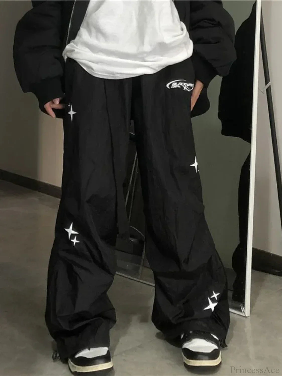Cyber Y2K Parachute Baggy Pants
