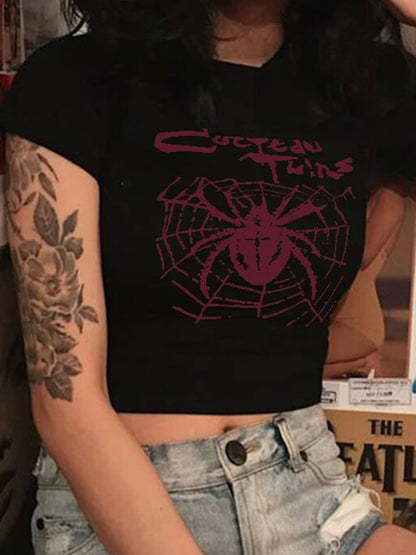Spider Print Short Sleeve Tee