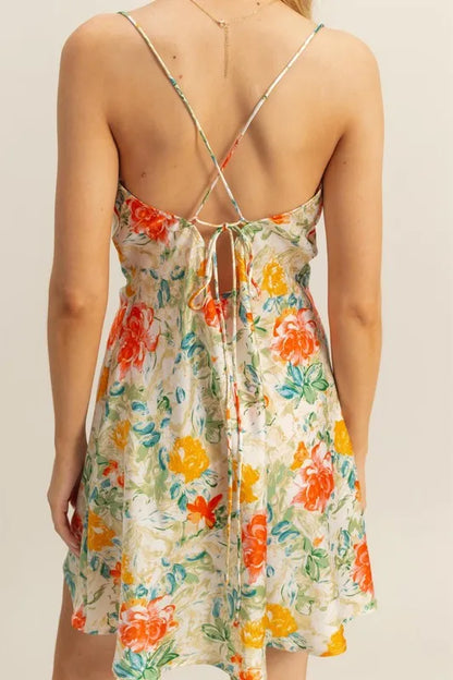 Gardenia Satin Mini Dress