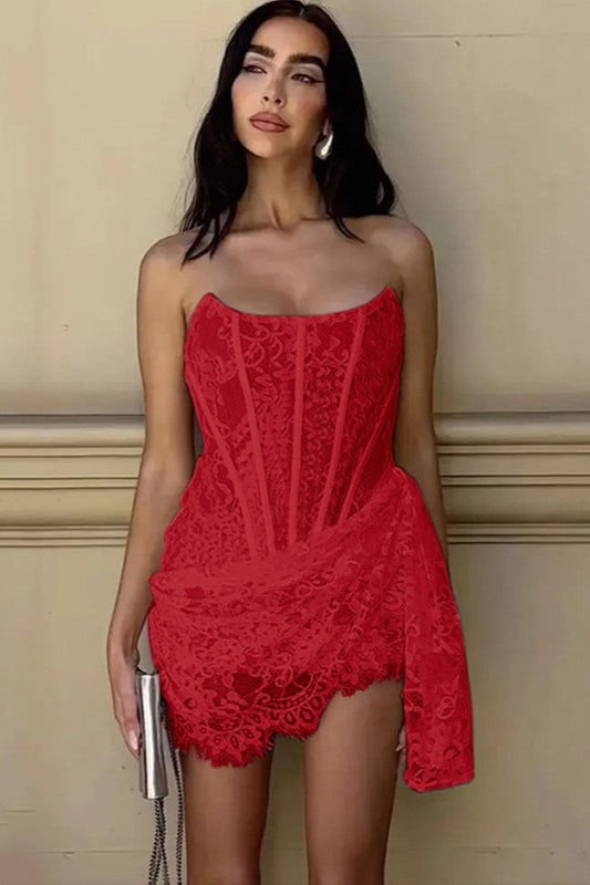 Sexy Lace Mesh Off Shoulder Sheer Bodycon Dress