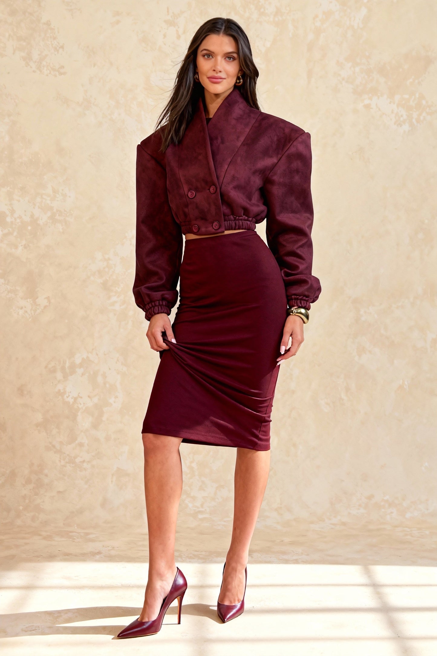 Double Breasted Slim Fit Coat