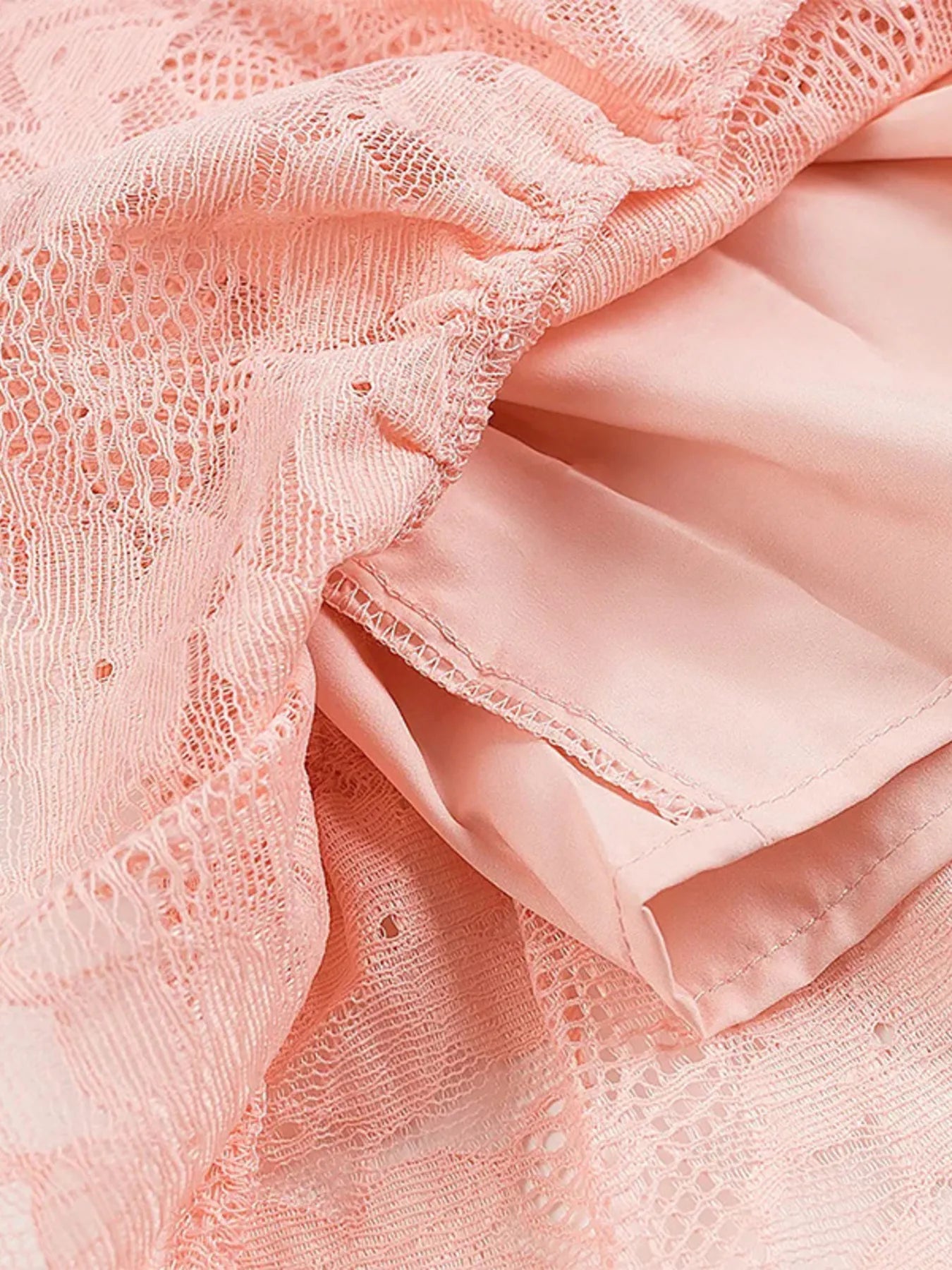 Pink Lace Mini Dress
