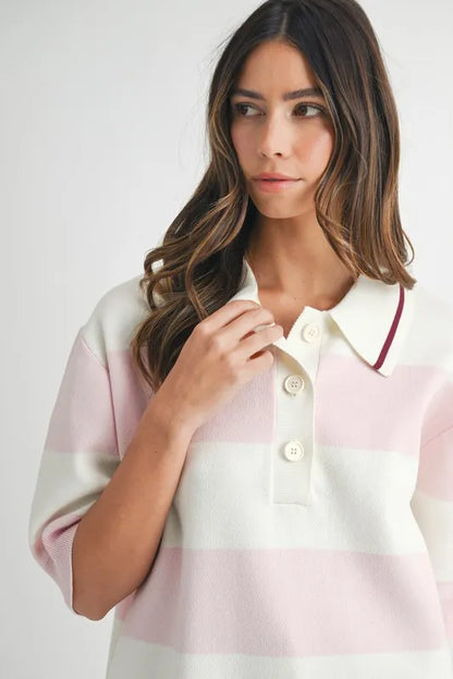 MABLE Polo Collar Sweater