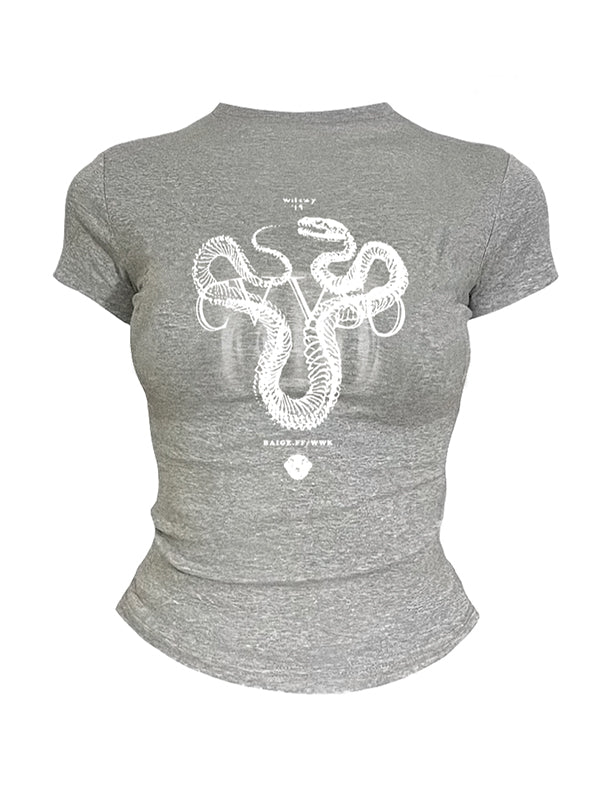 Snake Print Short Sleeve Tee