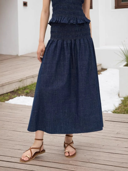 Navy Midi Skirt