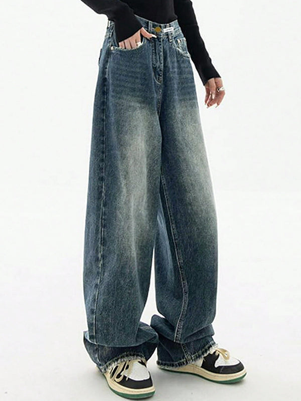 Dark Wash Vintage Baggy Boyfriend Jeans