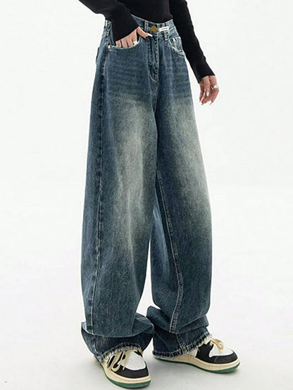 Dark Wash Vintage Baggy Boyfriend Jeans