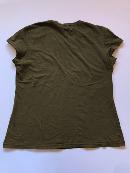 Solid Crew Neck Cropped Short Sleeve Tee