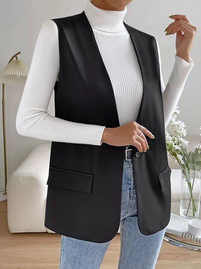 One Button Vest Coat