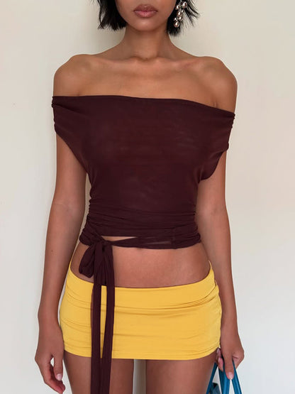 Strapless Halter Top Two Piece