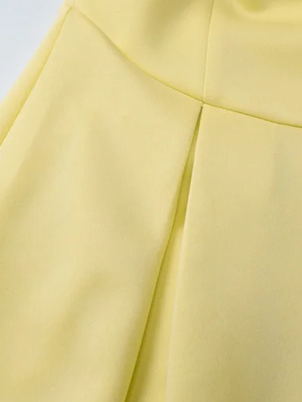 Halter Neck Basque Waist Box Pleat Midi Dress