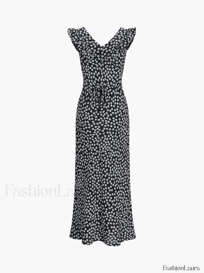 Daisy Floral Graceful Print Long Dress