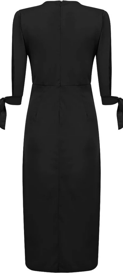 Cold Shoulder Spaghetti Strap Glitter Knit Twist Front Slit Midi Dress