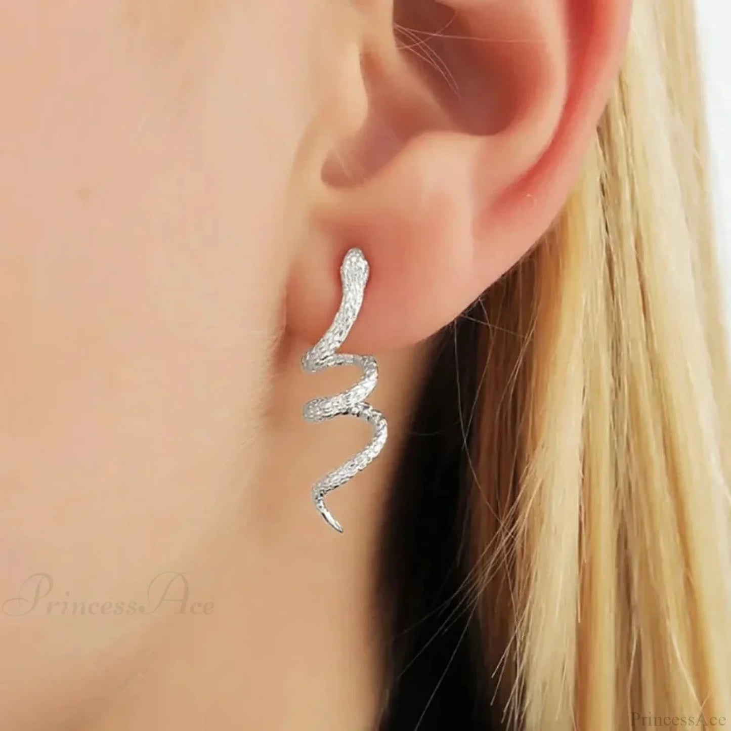 Dark Animal Serpent Clasp Character Earring