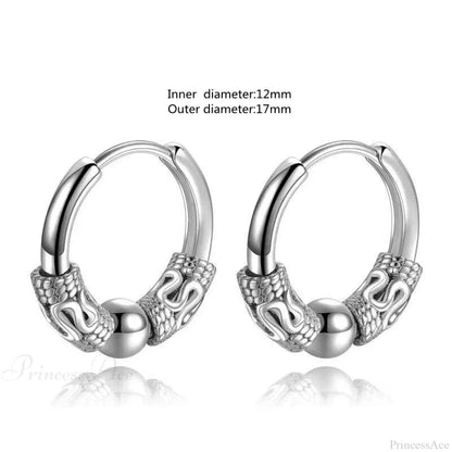 Dark Black Skull Awl Rock Declaration Earring