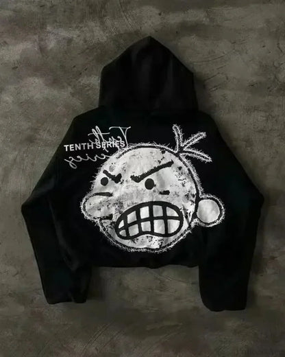 Dark Cross Graphic Pullover Hoodie
