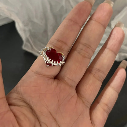 Dark Crystal Ebony Spider Ring