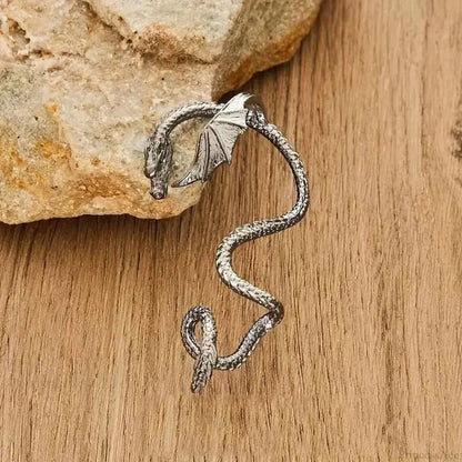 Dark Dragon Envelop Vintage Creature Post Earring