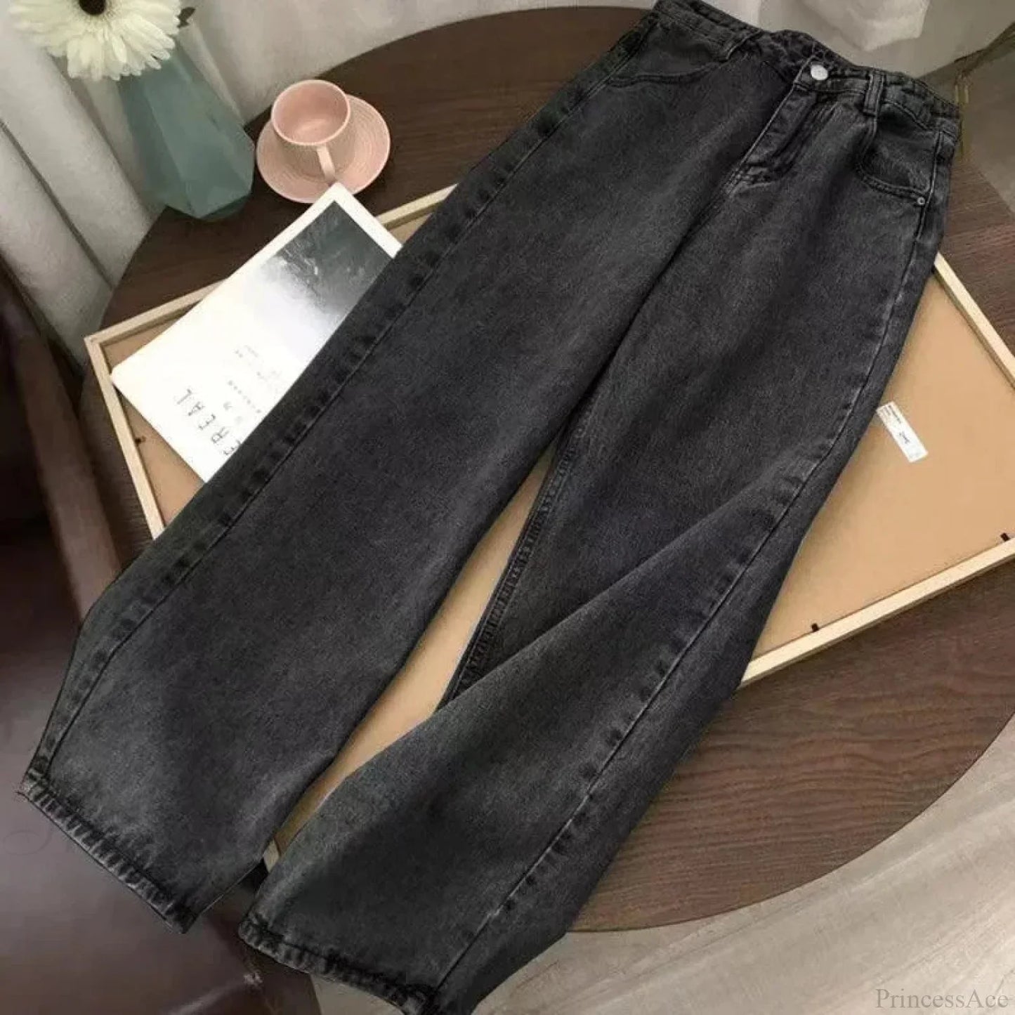 Dark Skull Print Tall Waist Pant