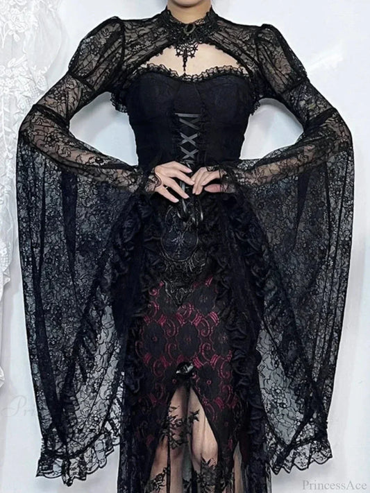 Dark Vintage Transparent Blouse