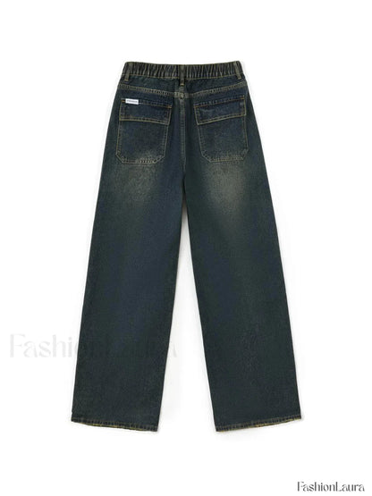 Dark Wash Vintage Baggy Boyfriend Jeans