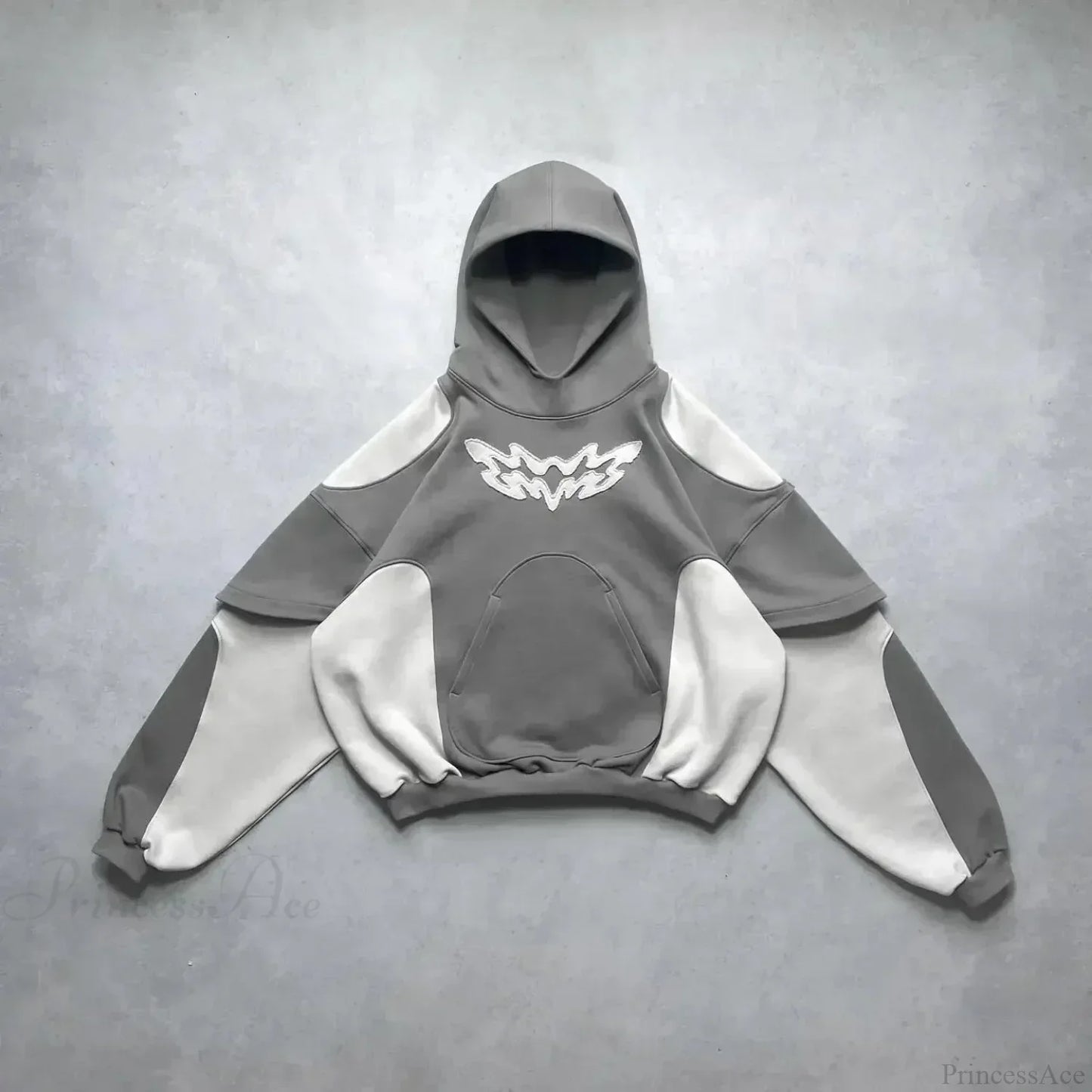 Dark Zipper Joined Vintage Hoodie