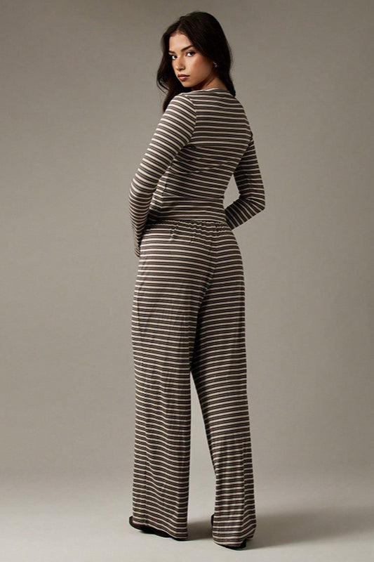 | Stripe Button Cord Two Piece Set