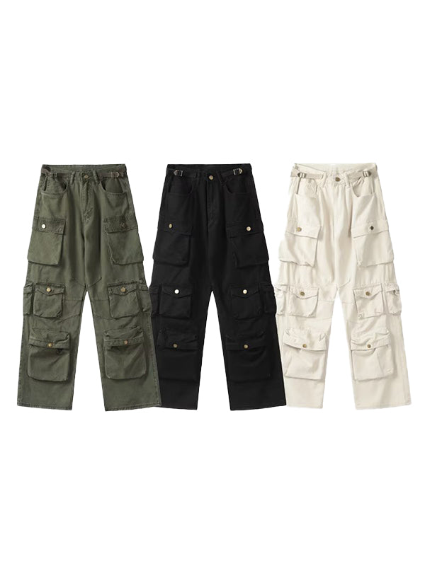 Multi Pockets Vintage Baggy Cargo Jeans