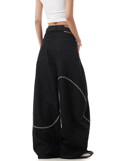 Embroidery Design Sense Boyfriend Jeans