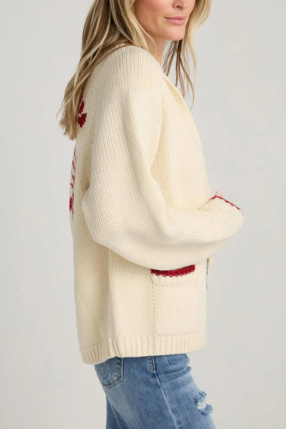 Lobster Print Knit Cardigan