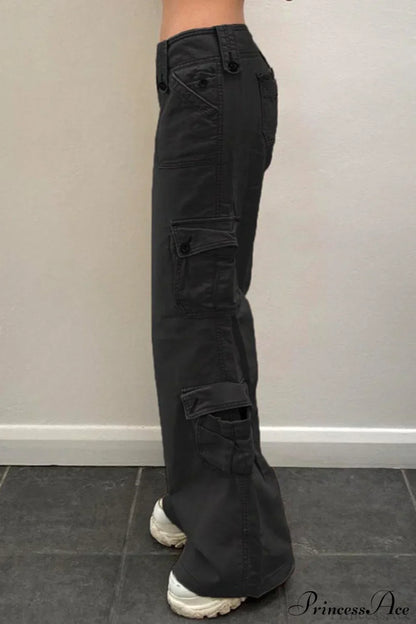 Denim Street Pocket Low Waist Cargo Pants