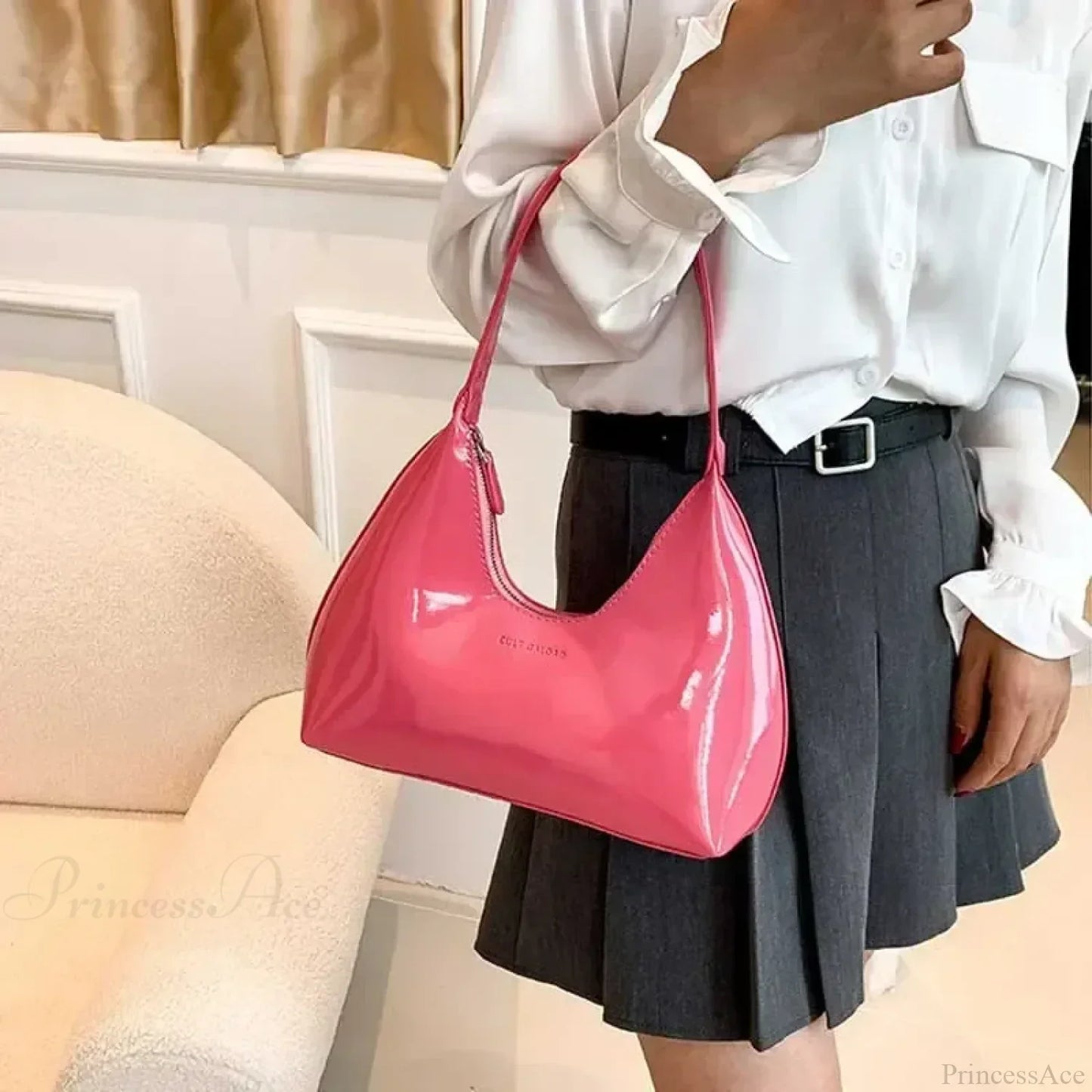 Designer Solid Shoulder Bag for Women