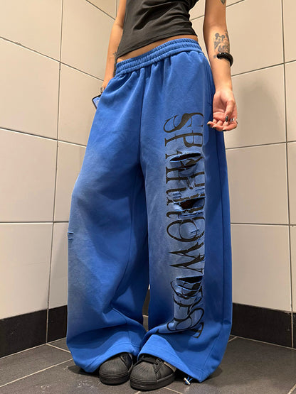 Retro Pattern Print Sweatpants