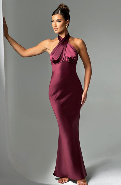Halter Backless Maxi Dress