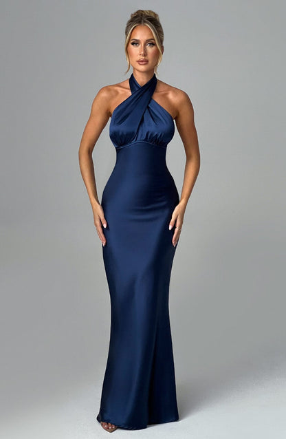 Halter Backless Maxi Dress