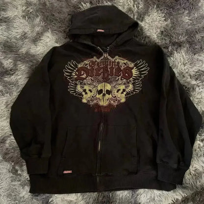 Distress Road Medieval Zip Hoodie