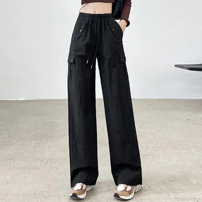 Drawstring Bound Feet Slim Fit Jogger Pants