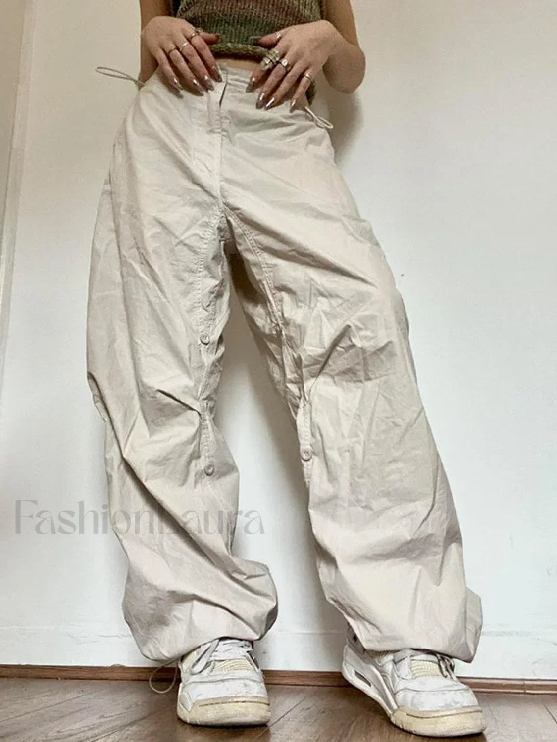 Drawstring Low Waist Baggy Cargo Pants