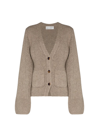 V-neck Button Knitted Cardigan