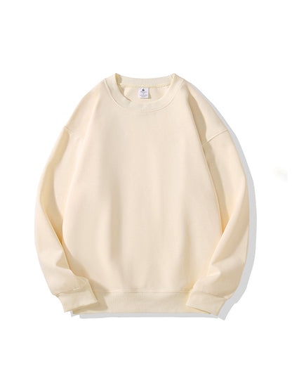 Solid Color Hoodless Crew Neck Sweaters