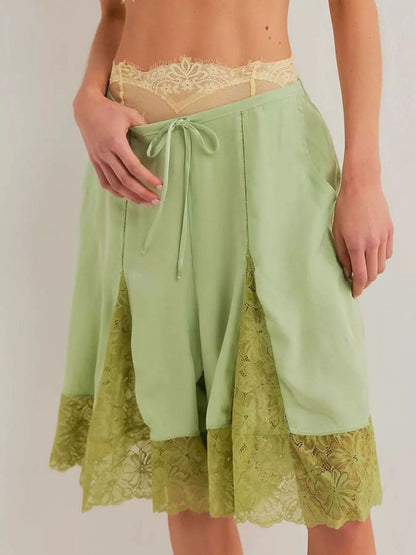 Teddi Drawstring Lace Shorts