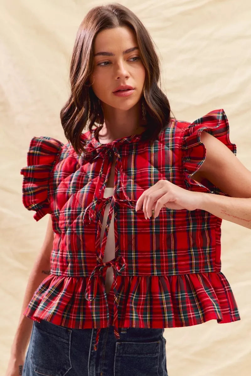 Holly Plaid Vest