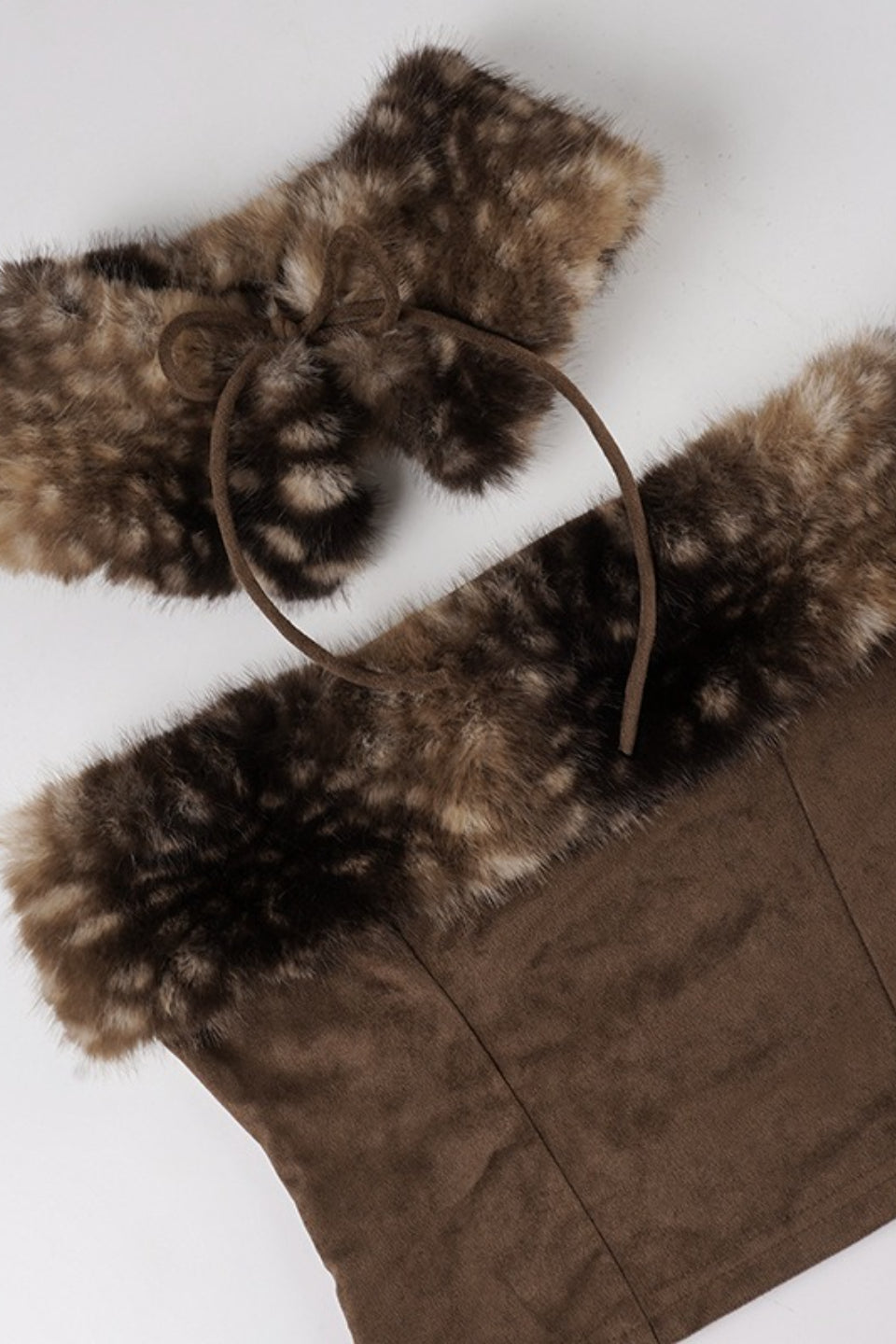 | Fleece Patchwork Crop Tube Set