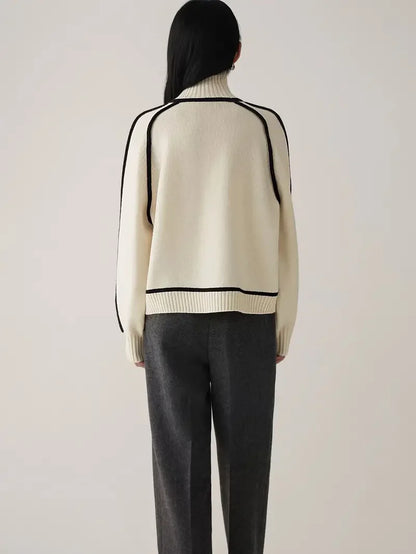 Half Turtleneck Casual Knitted Sweater