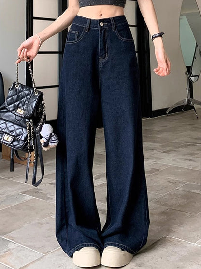 Vintage Washed Loose Wide Leg Jeans